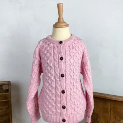 Gilet irlandais enfant rose