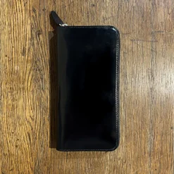 Grand portefeuille zippé en cuir