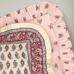Housse de coussin à volant