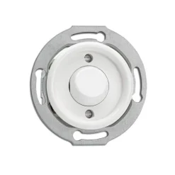 Interrupteur poussoir en duroplast blanc