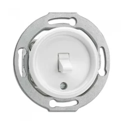 Interrupteur va & vient en duroplast blanc