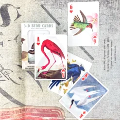 Jeu 54 cartes 3D oiseaux