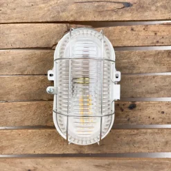 Lampe hublot en bakélite pour salle de bain