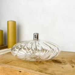 Lampe à huile ellipse striée