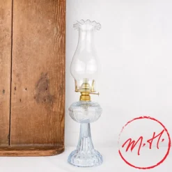 Lampe à pétrole en verre soufflé 45 cm