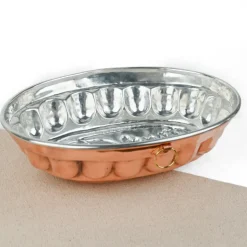 Moule à gâteaux ovale en cuivre