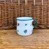 Mug en émail décor floral