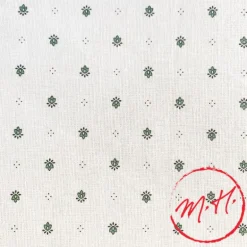 Nappe calisson ronde blanc-vert