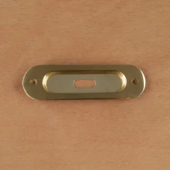 Niche ovale avec trou de vis en Laiton Poli