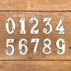 Numéro de maison en laiton chromé