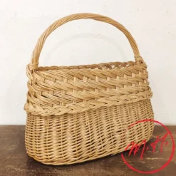 Panier tresses en osier naturel