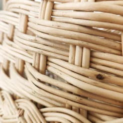Panier tresses en osier naturel