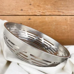 Panière en inox mat ajourée
