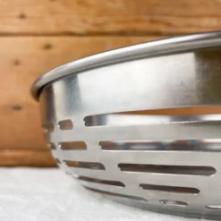 Panière en inox mat ajourée