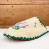 Pantoufles fleuries en laine