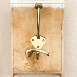 Patère porte-manteau double en laiton