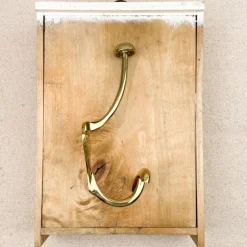 Patère porte-manteau double en laiton
