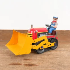 Pelleteuse mécanique rouge et jaune