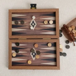 Petit Backgammon pliable en bois