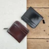 Petit portefeuille zippé en cuir italien