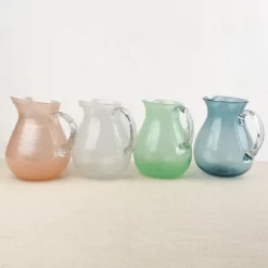Pichet en pâte de verre soufflé 1,6L