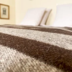 Plaid rustique en laine mérinos