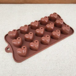 Plaque silicone coeurs chocolat