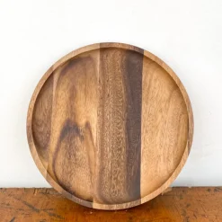 Plateau rond en bois