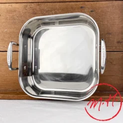 Plat à rôtir carré en inox Le Creuset