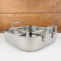 Plat à rôtir carré en inox Le Creuset