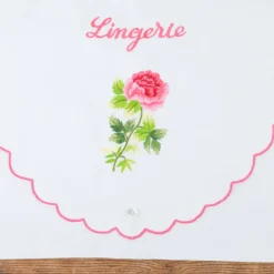 Pochette brodée Lingerie Rose