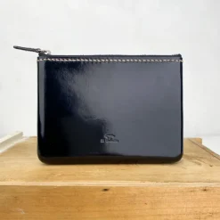 Pochette passeport en cuir moulé
