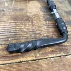 Poignée de porte double en fer noir