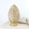 Pomme de pin en grès émaillé