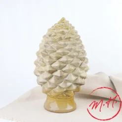 Pomme de pin en grès émaillé