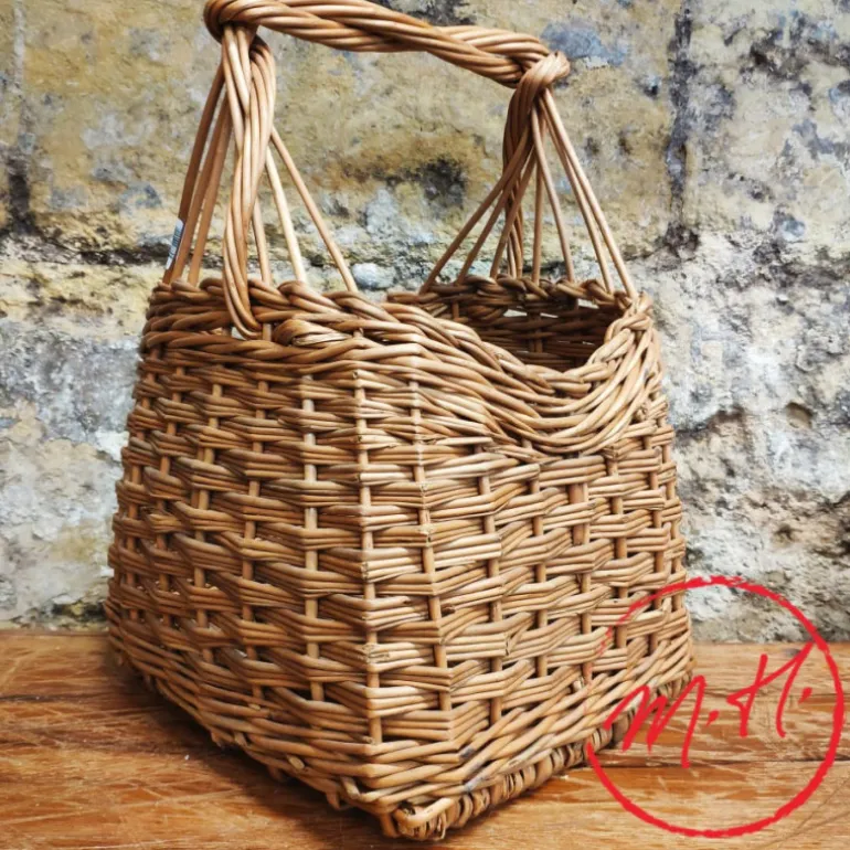 Porte-bouteilles en osier noisette