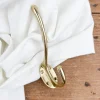Porte-manteau double en laiton 125 mm