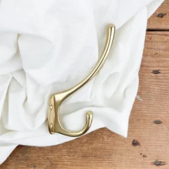 Porte-manteau double en laiton 125 mm