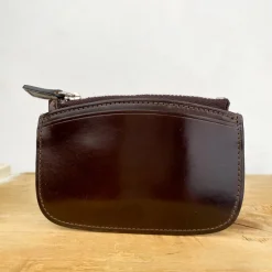 Porte-monnaie zippé en cuir
