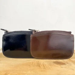 Porte-monnaie zippé en cuir
