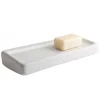 Porte-savon & gobelet mural en porcelaine blanche