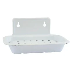 Porte savon émaillé blanc
