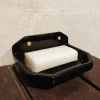 Porte-savon mural en porcelaine Art-déco