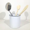 Pot à ustensiles émail blanc