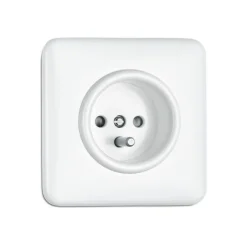 Prise de terre en duroplast blanc