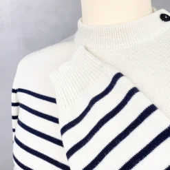 Pull marin blanc rayé