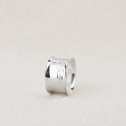 Rond de serviette en métal argenté