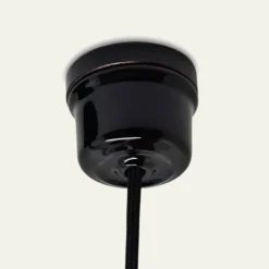 Rosace en porcelaine noire