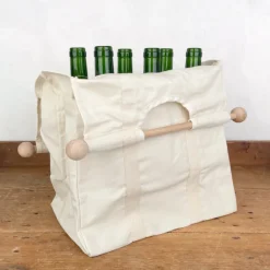 Sac porte-bouteilles toile coton