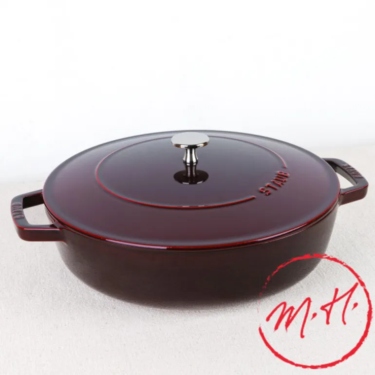 Sauteuse en fonte grenat